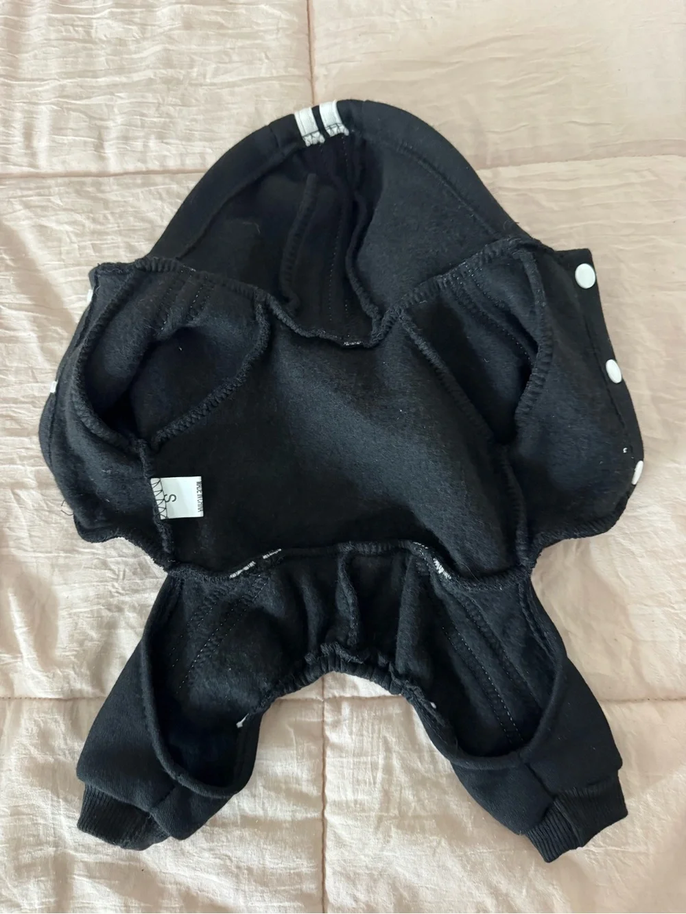 Black Dog Hoodie Tracksuit with White Stripes